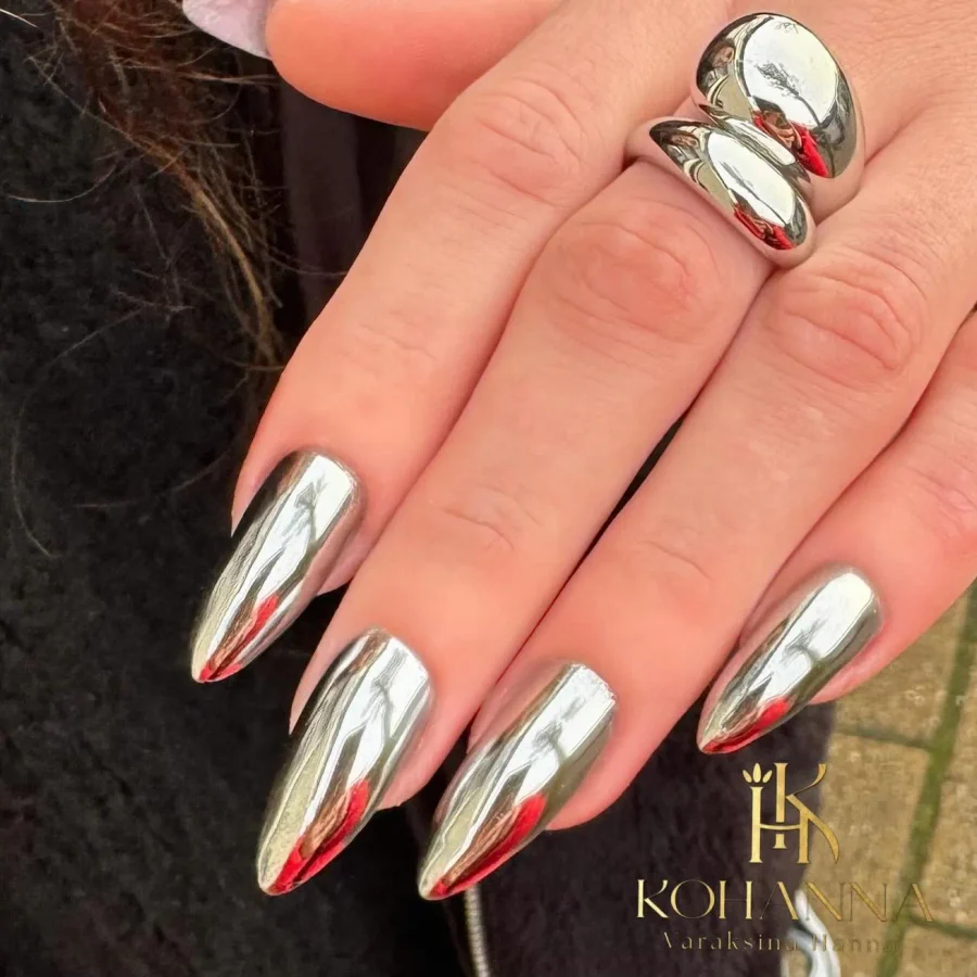Gellak met chrome effect